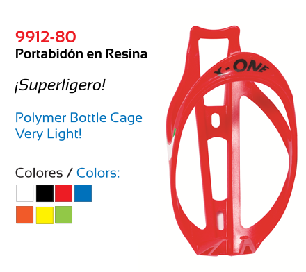 PORTABIDON BICICLETA TKX RESINA ROJO